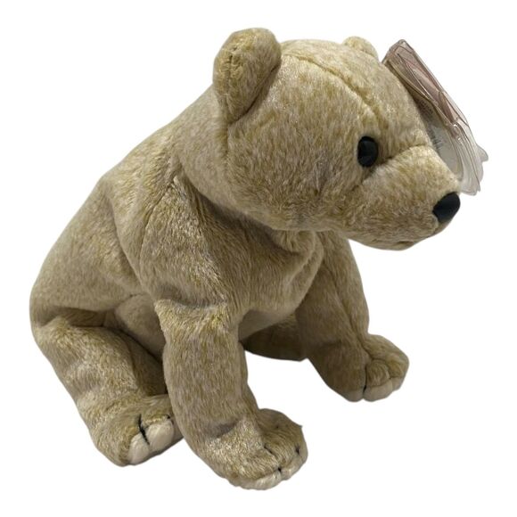 Ty Other - Ty Beanie Baby Almond the Bear 1999 Tan Bean Bag Plush Collectible Vintage